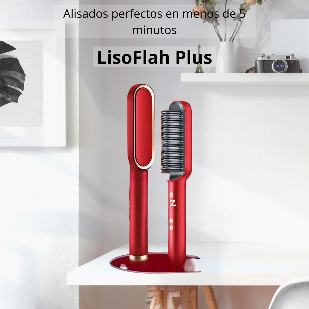 LisoFlash Pro - Peine eléctrico alisador Anti-Frizz Cabello liso todo el dia 🌙
