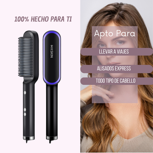 LisoFlash Pro - Peine eléctrico alisador Anti-Frizz  Cabello liso todo el dia 🌙