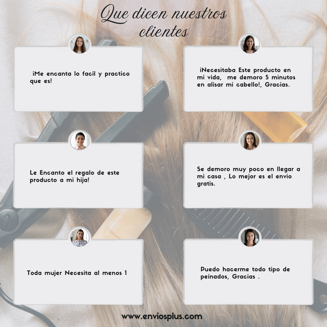LisoFlash Pro - Peine eléctrico alisador Anti-Frizz  Cabello liso todo el dia 🌙