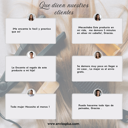 LisoFlash Pro - Peine eléctrico alisador Anti-Frizz  Cabello liso todo el dia 🌙